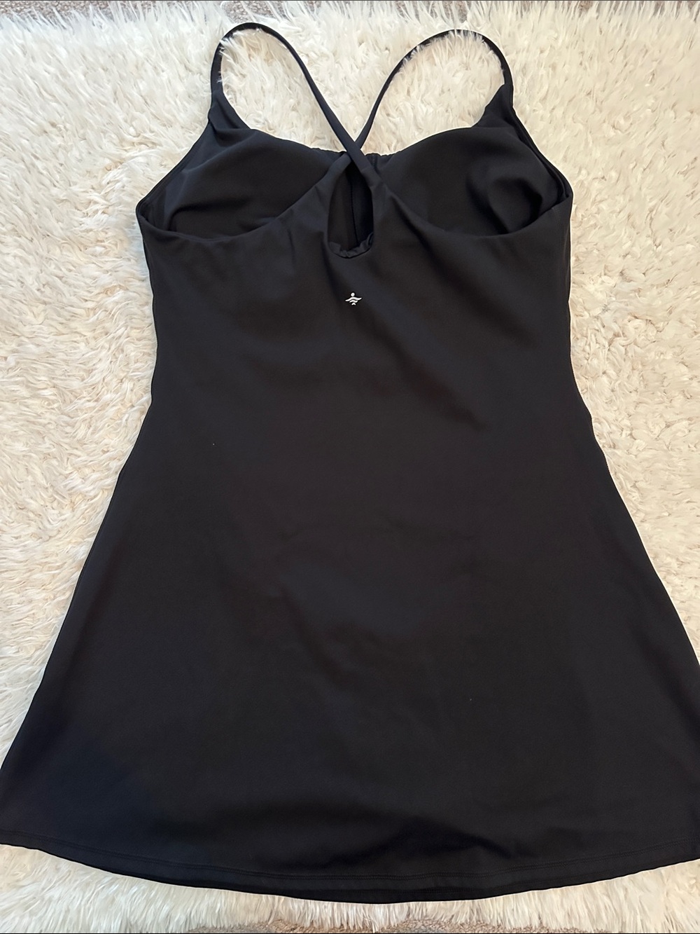 HALARA Black Mini Dress with Crossback Straps - Picture 2 of 3